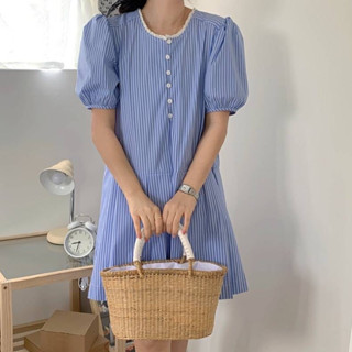 TWOHANDHII BUBBLE BLUE DRESS