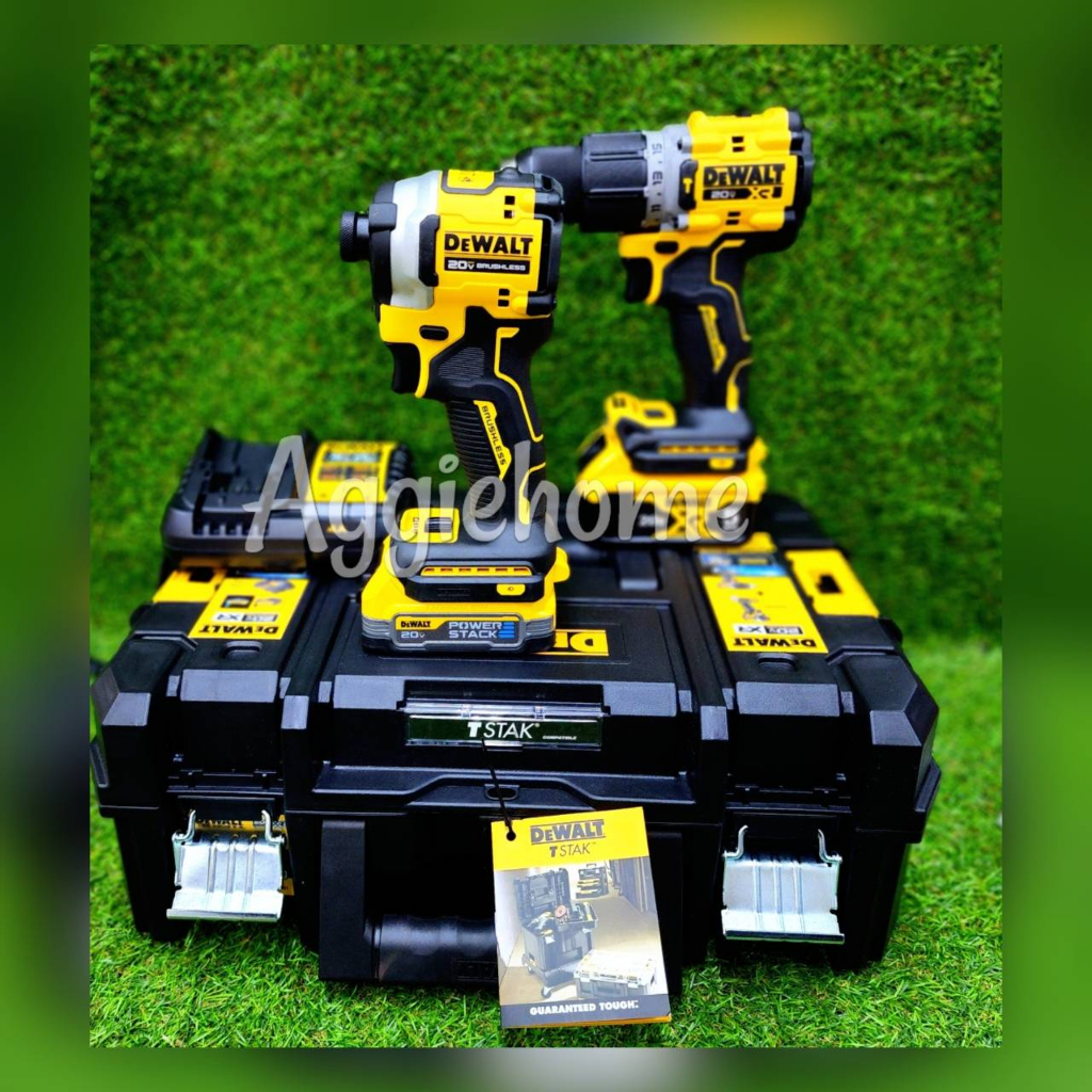 DEWALT COMBO สว่านกระแทก+ไขควงกระแทก รุ่น DCK2050P1E1T ไร้สาย 20V. มอเตอร์ Brushless สว่าน เครื่อง
