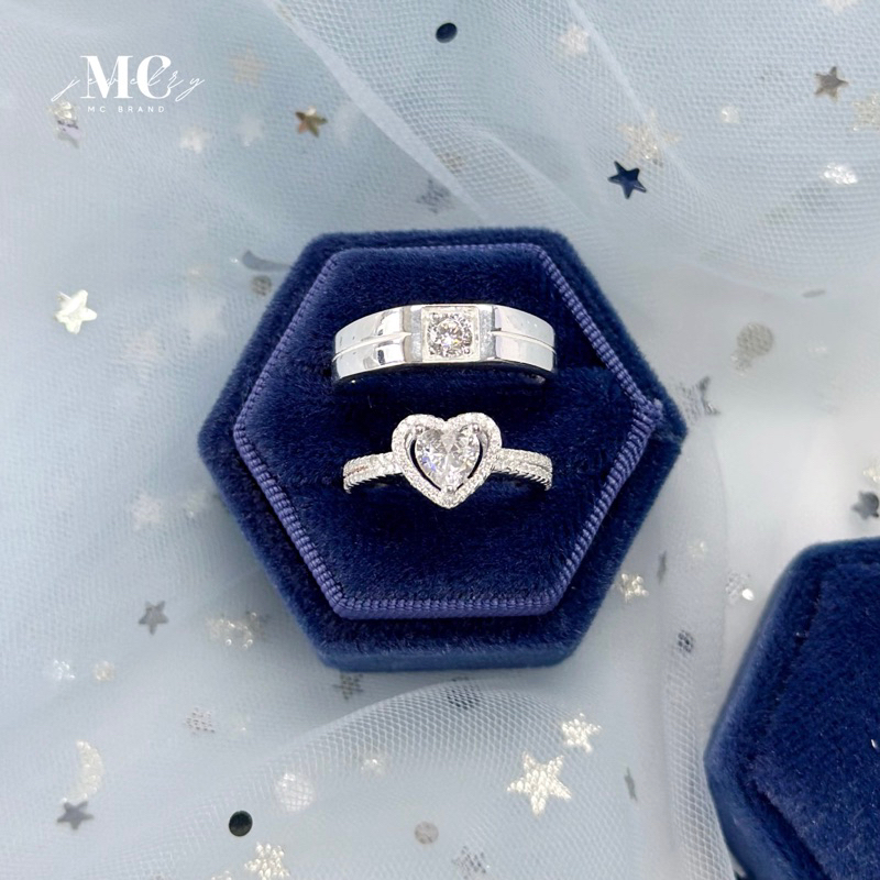 MCbrand.Jew🤍✅แหวนคู่สลักฟรี✨แหวนคู่เงินเเท้ 92.5% รุ่น Owen Carina(ได้2วง)✨ไม่ลอกไม่แพ้ เข้าพิธีได้💎มีใบรับประกันสินค้า💎