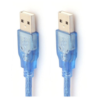 สาย USB ต่อยาวสีฟ้า USB 2.0 AM AM  1.8m 3m 5m