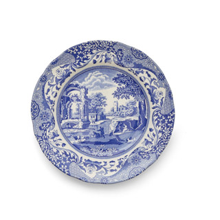 จานขนาด 9 นิ้ว Blue Italian Dinner Plate, 23cm