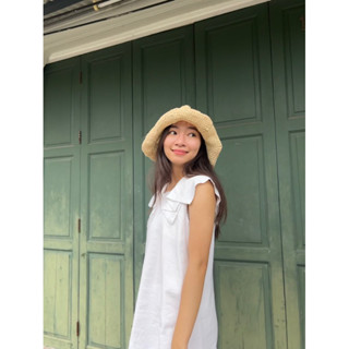 🌼เดรสสั้นมือสอง สีขาว น่ารักมาก🌸