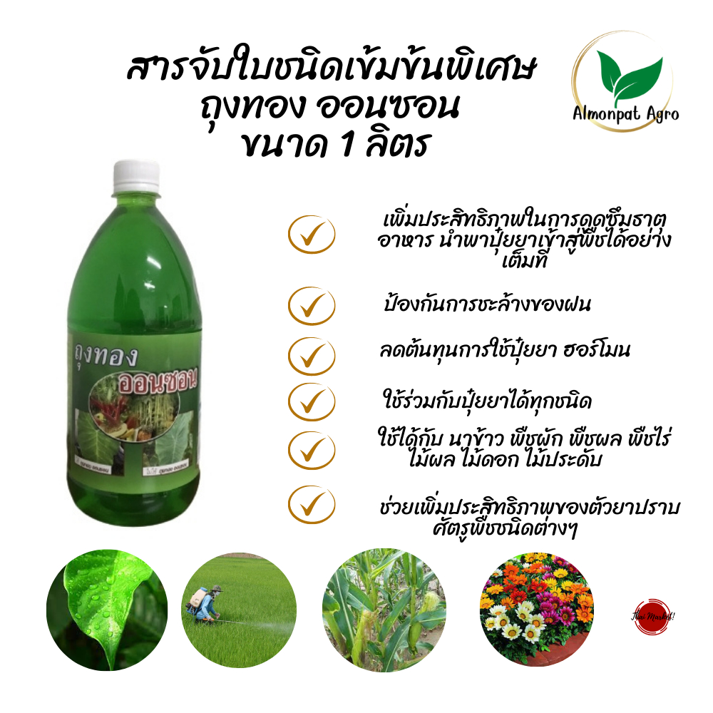 สารจับใบสูตรเข็มข้น เพิ่มประสิทธิภาพตัวยาปราบศัตรูพืช เสริมประสิทธิภาพปุ๋ยบำรุงต้นแก้ปัญหาพืชไม่กินปุ๋ย