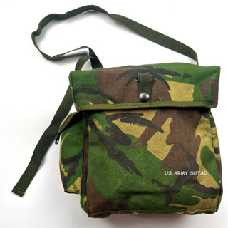 กระเป๋ายุทธวิธี สะพายข้าง British Army S10 Gas Mask Bag DPM Camo กองทัพอังกฤษ ลายพรางเขียว วัสดุไนลอน กันน้ำ