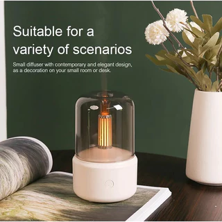 Goose Hours เครื่องทำความชื้นอโรม่าแบบพกพา Portable Aroma Diffuser Air Humidifier LED Light 120ML ชาร์จ USB