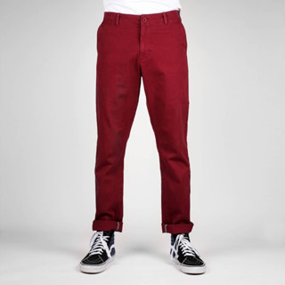 กางเกง DEDICATED SUNDSVALL CHINO PANTS  - BURGUNDY