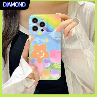 💲คูปองเคลม💲เคสไอโ case for iphone 11 12 กราฟฟิตียิ้ม เคส 14 13 12 11 pro max สติ๊กเกอร์น้ำวัสดุป้องกันที่ครอบคลุม