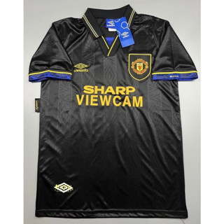 (Retro)เสื้อฟุตบอลย้อนยุค ทีมแมนยูเยือนกังฟูคิกสีดำ ปี 1993-1995