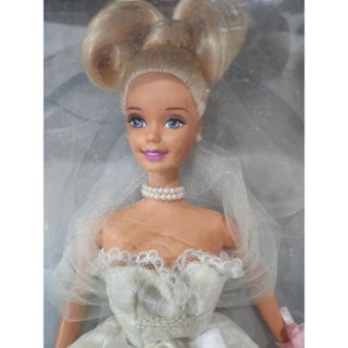 *กล่องไม่สวยพลาสติกแตก* MATTEL 17153 DREAM BRIDE BARBIE DOLL SERVICE MERCHANDISE SPEC EDITION 1996 **ซีลยางรัดผมเสื่อม**