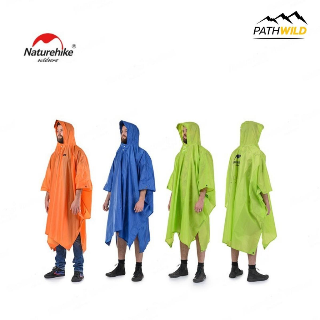 เสื้อกันฝน เดินป่า 3 IN 1 NATUREHIKE PONCHO,TRIPLE CANOPY  เสื้อกันฝน ผ้าปูรองนั่ง ฟลายชีท ราคา ถูกที่สุด ดีลบีเคเค แกลเลอรีภาพที่ 4