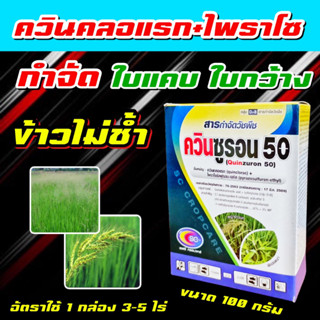 ควินซูรอน💥 ควินคลอแรก 47%+ไพราโซซัลฟูรอน3% 100 g ยาฆ่าหญ้า ในนาข้าว กำจัดหญ้า ใบแคบใบกว้าง หญ้าข้าวนก ดอกขาว ปล้องใบมัน