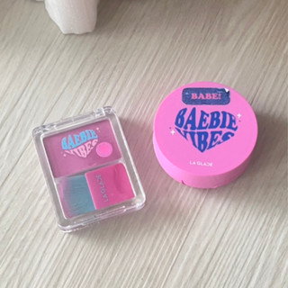 Duo Blush Laglace ดูโอ้บลัชลากลาส สีชมพูอมม่วง บาร์บี้สุดๆ บลัชลากลาส