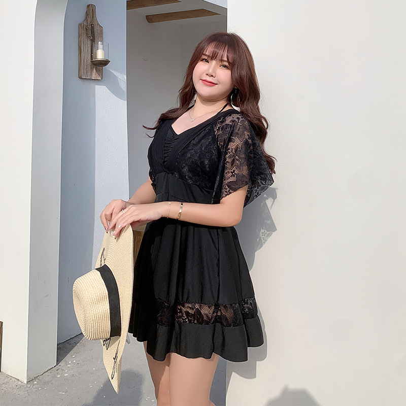 ✨60-100KG✨ชุดว่ายน้ำคนอ้วน ชุดวายน้ําหญิง ชุดว่ายน้ํากระโปรง ชุดว่ายน้ําคนอ้วนไซส์ใหญ่ ชุดเดรส