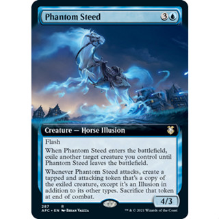 [MTG] Phantom Steed (Extended Art) [AFC] [BLUE] [RARE] [NORMAL] [ENG] (การ์ดเมจิค / Magic the Gathering)