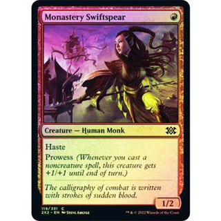 [MTG] Monastery Swiftspear [2X2] [RED] [COMMON] [FOIL] [ENG] (การ์ดเมจิค / Magic the Gathering)