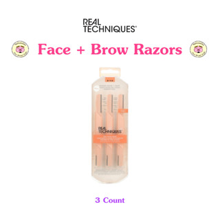 😬💦 [พร้อมส่ง] Real Techniques, Face + Brow Razors, 3 Count มีดโกนกันคิ้ว มีดโกนตกแต่งคิ้ว