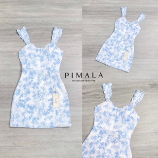 ราคาถูกที่สุด!! Pimala Brand เดรสสายระบายเล็กๆลายน่ารัก