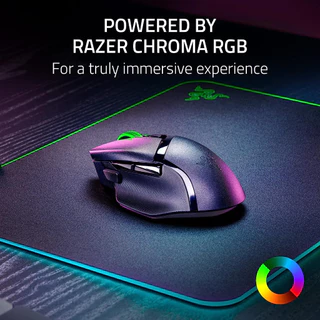 Razer Basilisk V3 X HyperSpeed - เมาส์เกมมิ่งไร้สาย ความเร็วสูง ระบบ Hyperspeed 2.4 GHz / Bluetooth