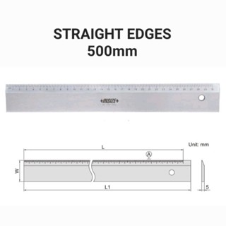 Straight Edge 500mm check flatness บรรทัดแบบใบมีด เกจวัดขอบตรง INSIZE 7111-500A