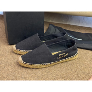 YSL Espadrilles Black canvas Sz.37