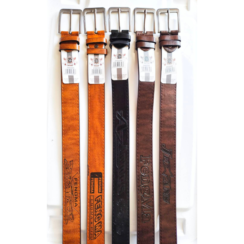 เข็มขัดผู้ชายแฟชั่น แบบเจาะ รุ่นขายดี**คละลาย**