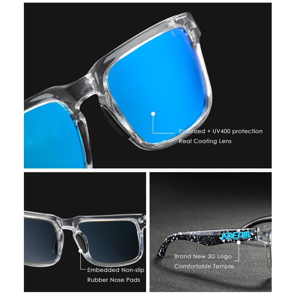 KDEAM NEW KD332 แว่นตากันแดด Polarized UV400 สําหรับขี่จักรยานเดินป่าตกปลาตั้งแคมป์ KD332-C3-สินค้าพร้อมส่งจากไทย