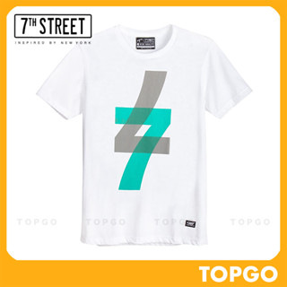 เสื้อยืด แนวสตรีท 7th Street รุ่น เลข7 (ขาว) RSN001 ของแท้