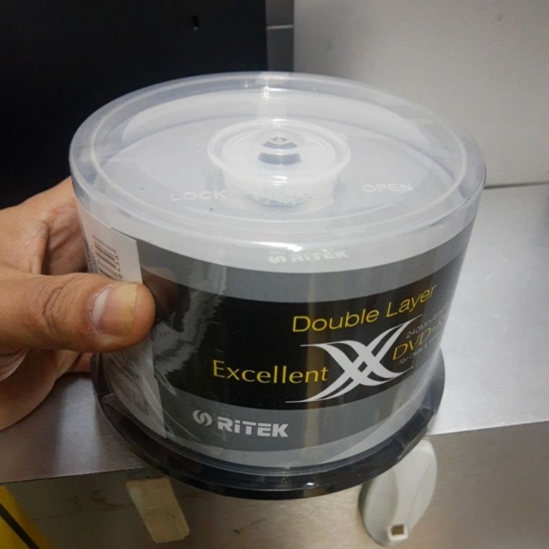 DVD+R DL D9  Ritek Double X Dual Layer 8.5GB 2-8X 240Min. (Pack.50 Disc.) Double Yi 50 Pieces Ritek Double X DVD+R DL D9