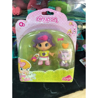 ตุ๊กตา Pinypon Girl กับผมสีม่วงและแมวลาเวนเดอร์