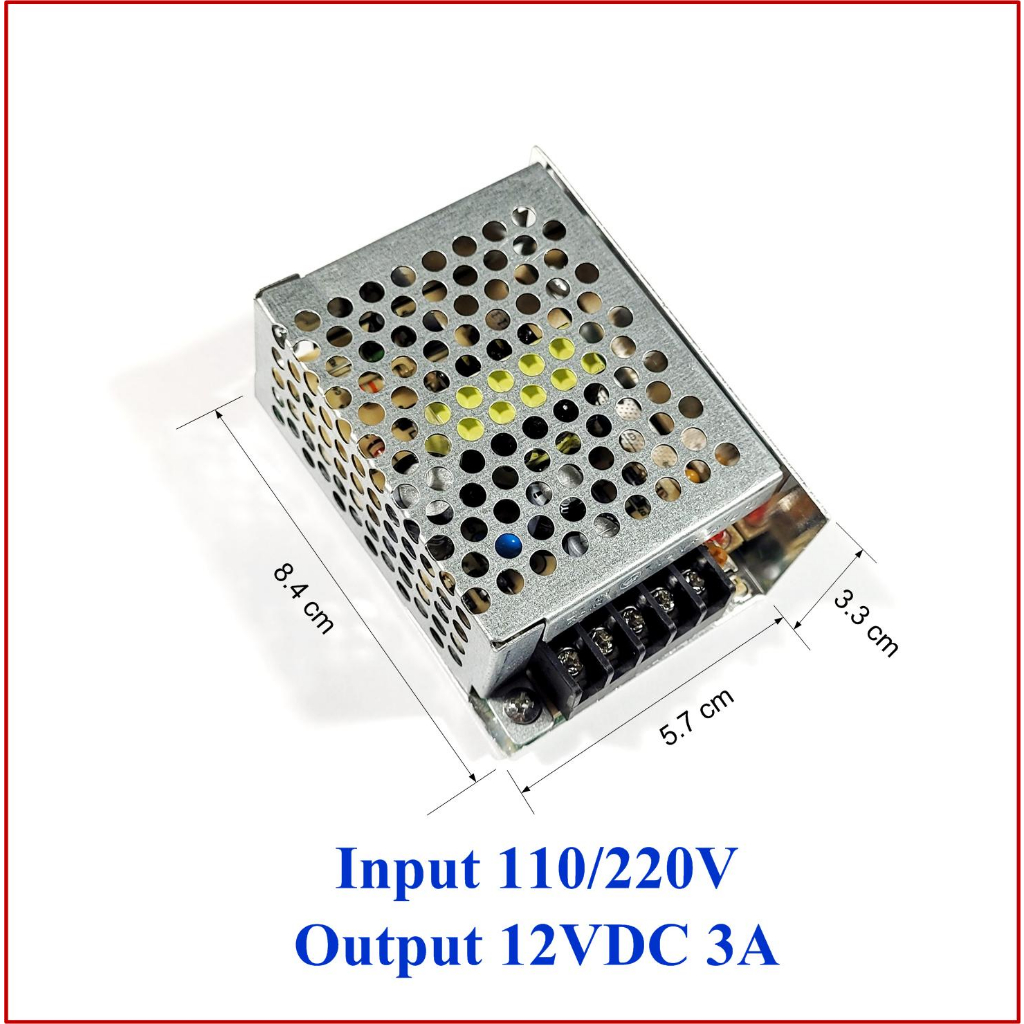 Switching Power Supply 5V, 12V, 24V สวิตชิ่งเพาเวอร์ซัพพลาย Output 5Vdc, 12Vdc, 24Vdc