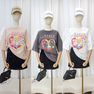 เสื้อยืด Oversize Alice in wonderland ป้าย U2