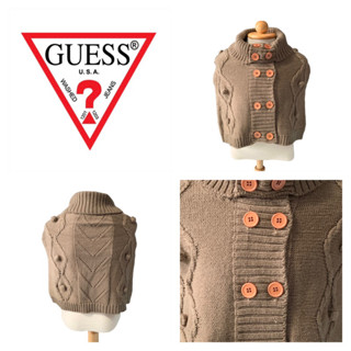 Guess baby (G3) เสื้อคลุมเด็กอ่อน ไหมพรม สีน้ำตาล ไหล่14 ยาว14