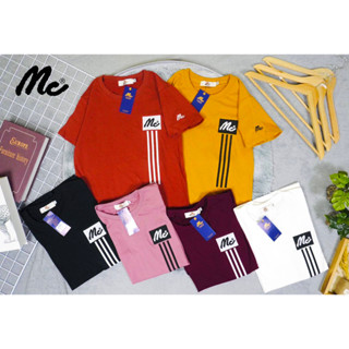 เสื้อยืดแขนสั้น MC. คอกลม งานปัก งานป้าย ผ้านุ่มใส่สบาย