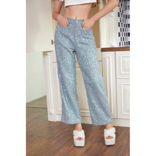 Gentle Woman SEQUIN STRAIGHT JEANS