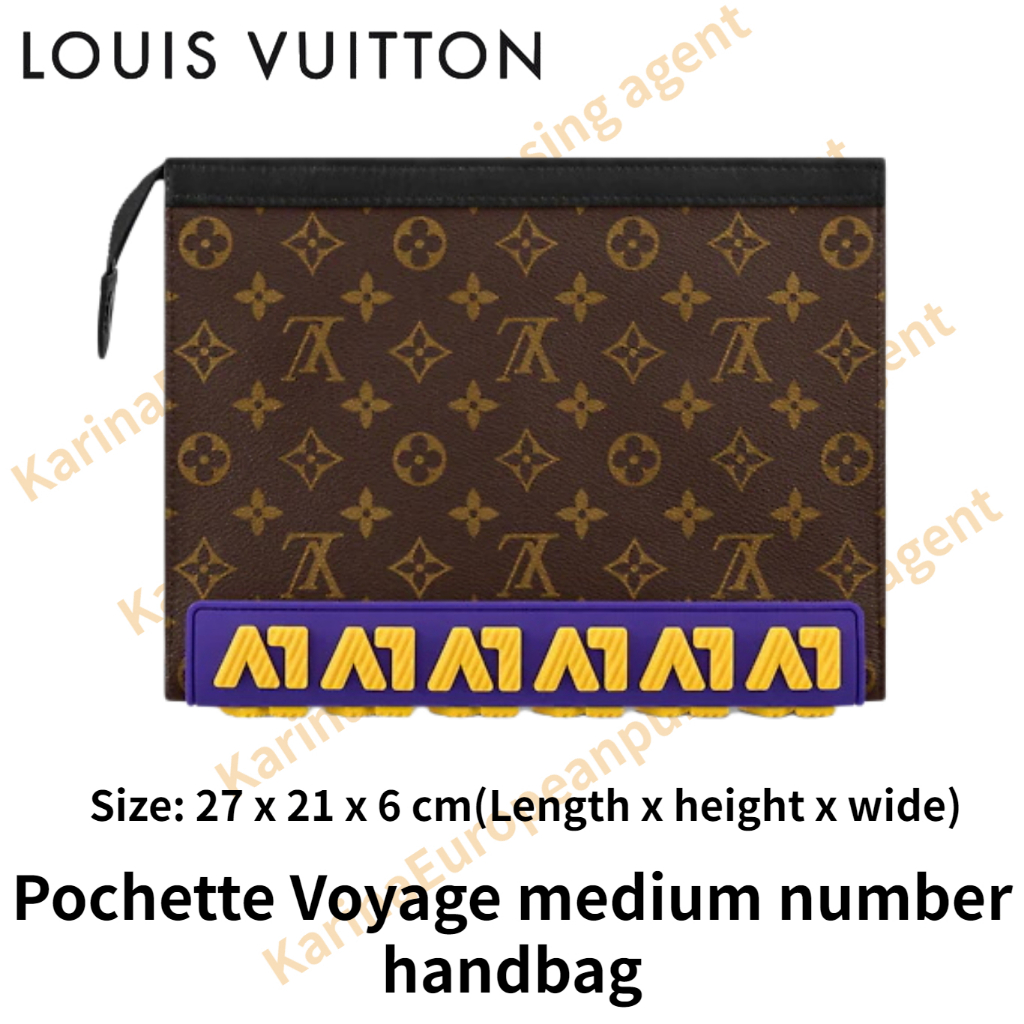 Louis Vuitton Pochette Classic models LV Voyage medium number handbag Made in France Men's handbag