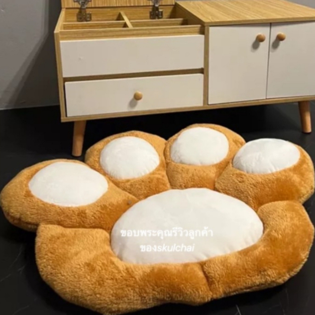 เบาะรองนั่ง รูปทรงดอกไม้ เท้าแมว ขนนุ่ม ใช้ใยสังเคราะห์เกรดA หนานุ่มนั่งสบาย ดีไซน์น่ารัก ตกแต่งห้องนอน ทาสแมว/หมา