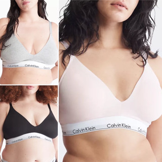 (พรีออเดอร์-แท้ 💯%) Calvin Klein Modern cotton Triangle bra รุ่น Plus size สำหระบสาวอวบมีฟองน้ำ