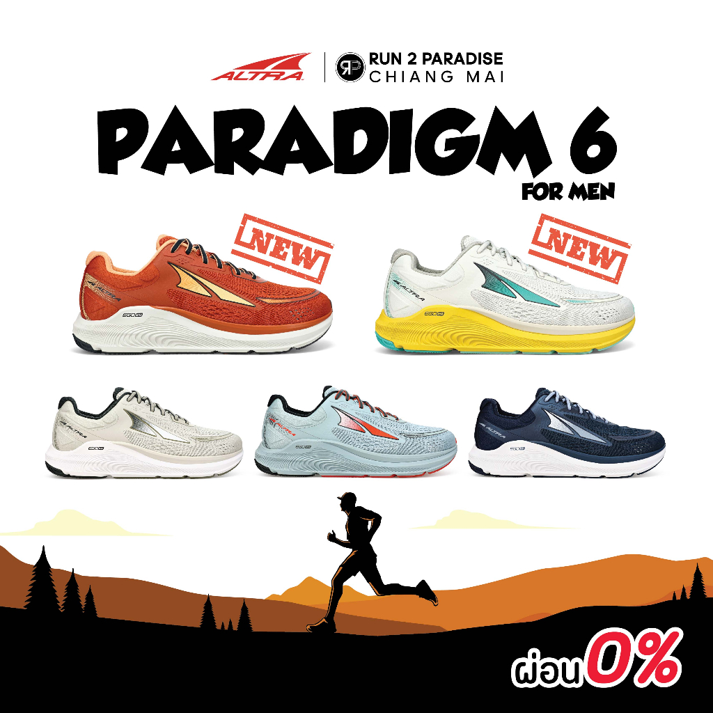 Altra Paradigm 6​ (Men)-New! รองเท้าวิ่งถนน รองเท้าออกกำลังกาย
