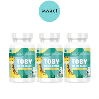 [3 กระปุก]Toby DHA Bio Oil Brand โทบี้ ไบโอ ออย วิตามินอาหารเสริมสำหรับเด็ก [30 แคปซูล]