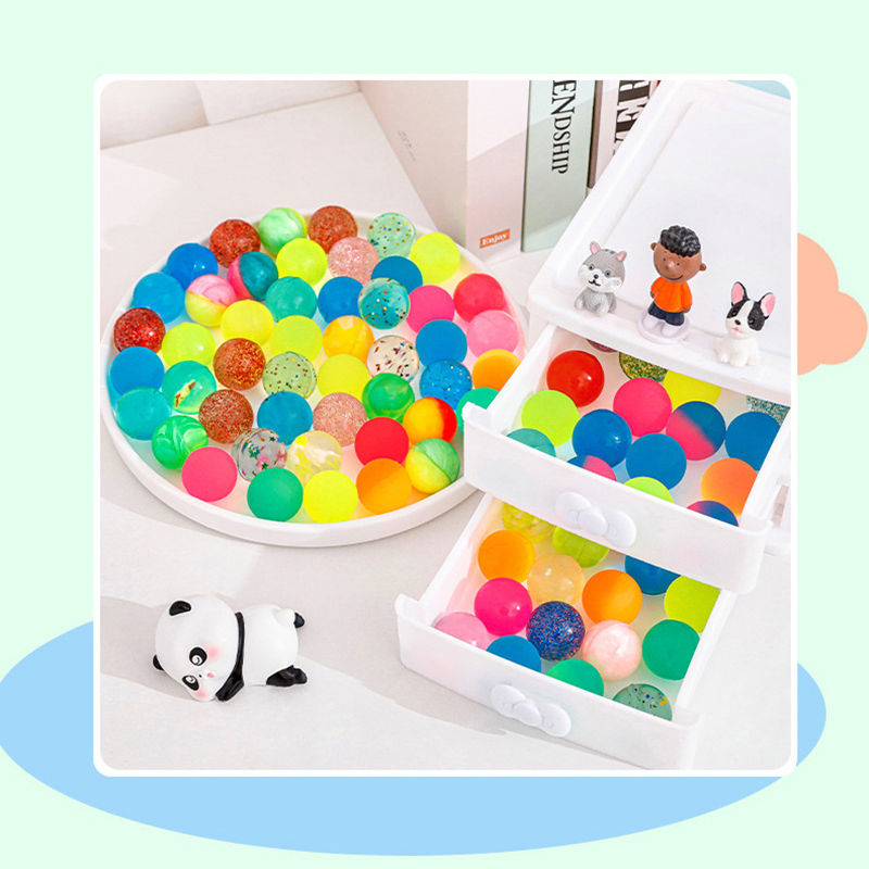 ลูกบอลยางเด้ง ลูกบอลยางแบบเด้ง ของเล่น สำหรับเด็ก คละสี ขนาด2.5cm✅พร้อมส่ง ของเล่น ยาง ของเล่นเด็ก