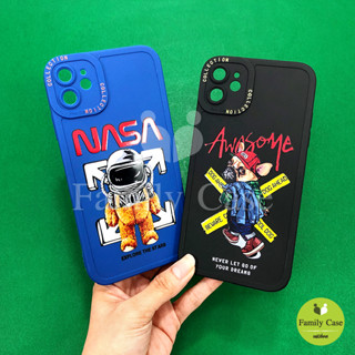 OppoA15/A17/A57(2022)/A78(5G)/Reno 8T(5G)เคสมือถือนิ่ม TPU กันเลนส์กล้องนูนสีพื้นพิมพ์ลายการ์ตูนเท่