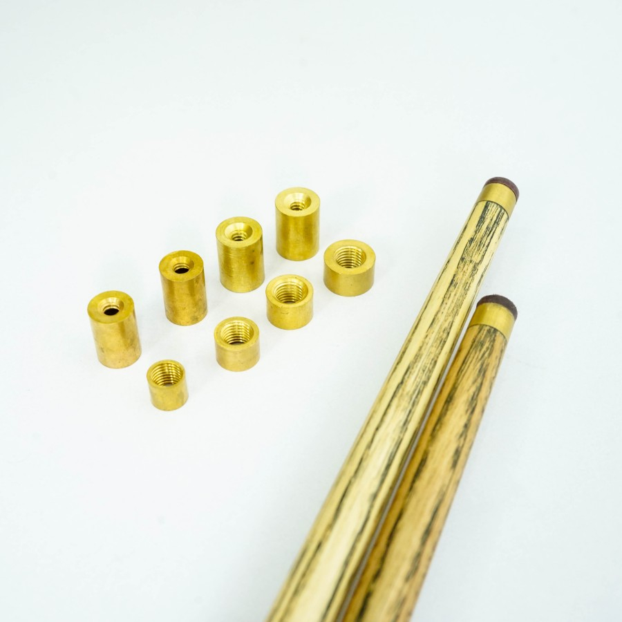 [ส่งด่วนใน 2 ชม.] อะไหล่ เฟอร์รูล หัวทองเหลืองสำหรับไม้คิวสนุกเกอร์ ไม้คิวพูล Brass Ferrule 9mm-14mm