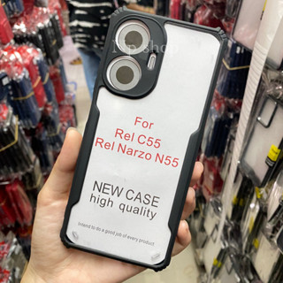 🚚พร้อมส่ง เคสขอบดำหลังใสกันกระแทก📮Realme C55 C53 (ตรงรุ่น)