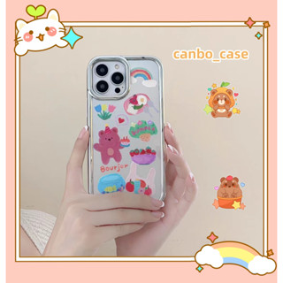 🎁ส่งของขวัญ🎁เคสไอโฟน สำหรับ 11 14 for iPhone Case 13 12 Pro Max การ์ตูน น่ารัก หมีน้อย กันกระแทก เคสนิ่ม เคสโทรศัพท์