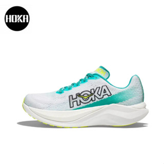 HOKA ONE ONE Mach X White glass blue ของแท้ 100 %  Sports shoes Running shoes style