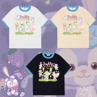 เสื้อโอเวอร์ไซส์กุ้นแขน ลาย Duffy ดัฟฟี่ อก 44-46" ยาว 28" สกรีน DFT ผ้า cotton100% งานป้าย Qotton Land