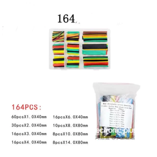 164ชิ้น 328ชิ้น ท่อหดความร้อนปลอกฉนวนในครัวเรือน DIY ช่างไฟฟ้าท่อหดความร้อนสารหน่วงไฟ ท่อหด