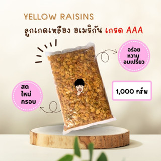 ลูกเกดเหลือง Yellow raisins [ขนาด 1,000 กรัม] เกรด AAA นำเข้าจากอเมริกา