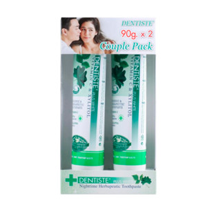 Dentiste 90G Pack2 เดนทิสเต้ พลัส ไวท์ ยาสีฟันก่อนนอน 90กรัม X 2 หลอด