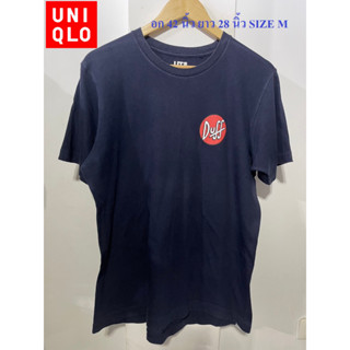 เสื้อยืดยูที ยูนิโคล่#UT UNIQLO อก 42 นิ้ว ยาว 28 นิ้ว SIZE M สภาพดี ไม่มีตำหนิ